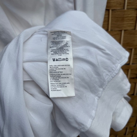 Anthropologie Sleeveless Square Neck Button Wrap Midi Dress Ivory Women Large - Picture 7 of 10